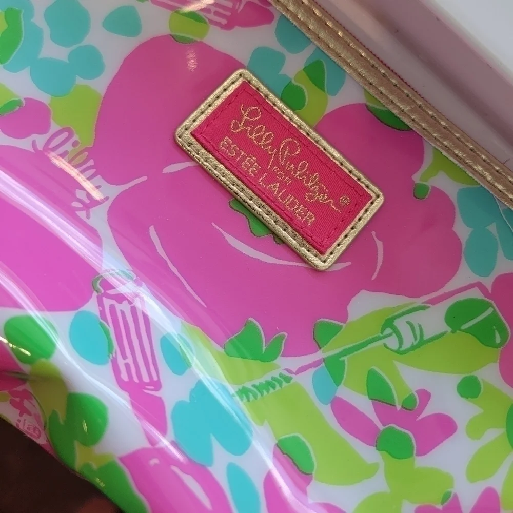 Lilly Pulitzer‎ x Estee Lauder Pink zipper makeup bag